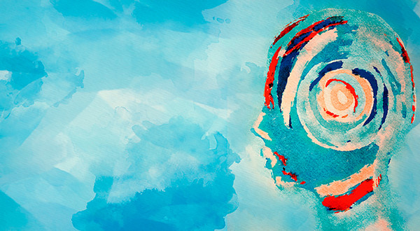 abstract painting of head